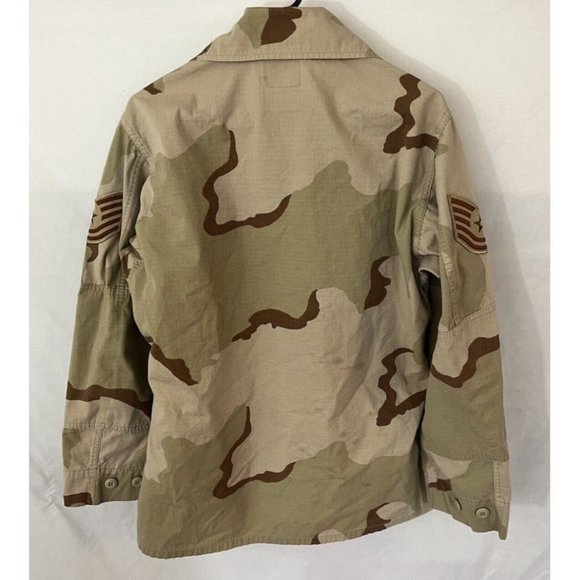 US Air Force Desert Camouflage Jacket/Coat Men’s Size Medium W/Patches USCENTAF - Picture 9 of 12